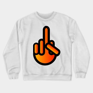 Hand gesture - one finger - rude finger Crewneck Sweatshirt